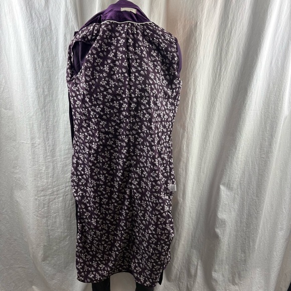 Anthropologie Skies are Blue ~ Plush Velvet Duster Coat in Dark Plum M - Picture 14 of 14